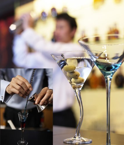 

Vktech 2PCS Stainless Steel Cocktail Drink Mixer Bar Puddler Stirring Spoon Set DIY