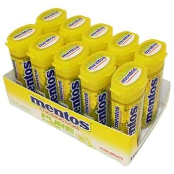 mentos pure fresh gum cooler lemonade 10/15 pcs