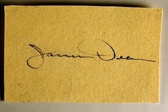 James Dean Autograph - In Fountain Pen - 2x3.5 Cut - VERY RARE - East