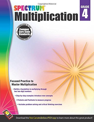 Multiplication Workbook, Grade 4 by Spectrum 
			
			
		
		
		
       	 
       		
       			(Compiler)