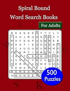 Spiral Bound Word Search Books For Adults: 500 Brain Games - Relax and Solve by tata napom