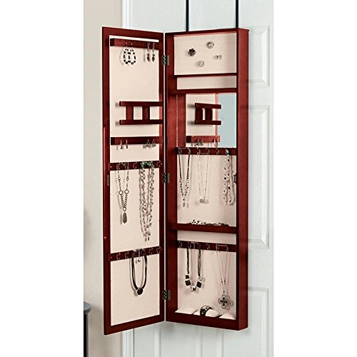 Algopix Similar Product 1 - Mirrored Jewelry Armoire Over the Door