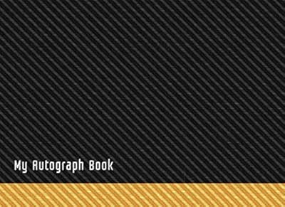 My Autograph Book: Unlined Book for Memories and Autographs - Black Stylish Cover
