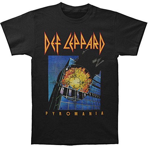 Def Leppard Men's Pyromania Cover T-shirt Black