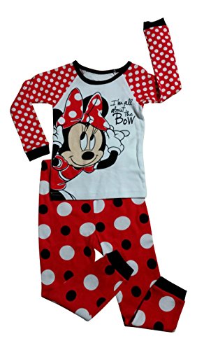Disney Minnie Mouse Little Girls Toddler Long Sleeve Pajama Set