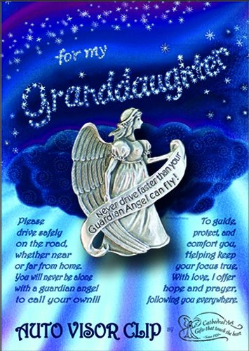 

Cathedral Art VC204 Guardian Angel Visor Clip, For My Granddaughter, 2-Inch