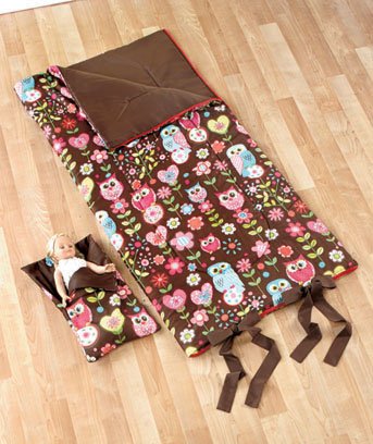 Matching Girl and Doll Sleeping Bags (Owl)