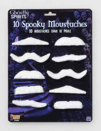 10-Piece Spooky Style Moustaches Costume Accessory Pack