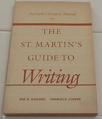 Guide to Writing (Instructor's Resource Manual)