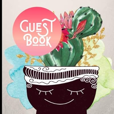 Guest Book: Gorgeous Cactus Theme Party Guest Book Includes Gift Tracker and Picture Memory Section (Cactus Party Guest Books)