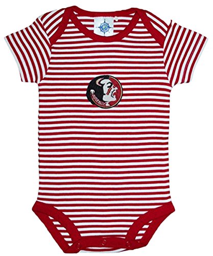 Florida State Seminoles Red Striped NCAA College Newborn Infant Baby Creeper