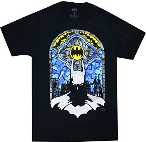 DC Comics Batman Stained Glass Men's Black Shirt
