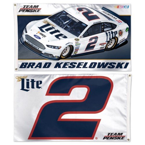 

Brad Keselowski #2 2015 3' x 5' Double-Sided Horizontal Flag, #81349015