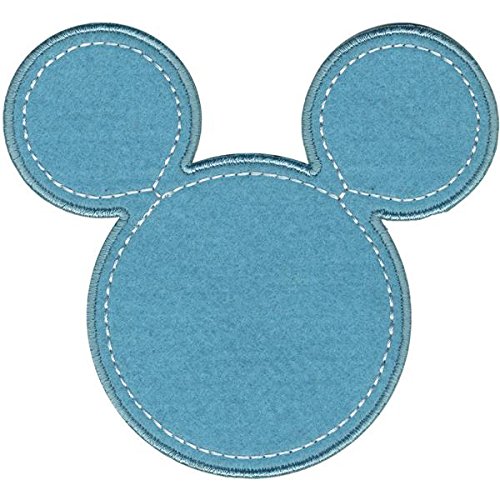 Wrights Disney Mickey Mouse Mickey Silhouette Iron-On Applique, Blue