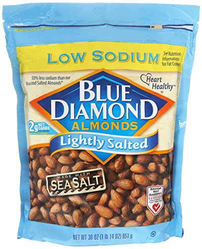 Blue Diamond, Lightly Salted Low Sodium Almonds, 30oz Bag