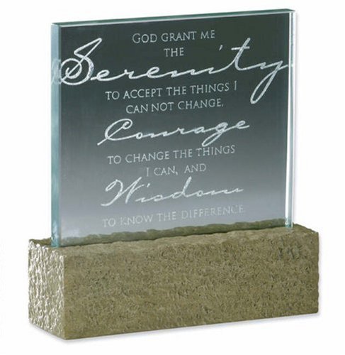 Serenity Prayer Standing Glass Plaque by Zondervan