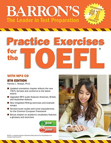 Practice Exercises for the TOEFL with MP3 CD, 8th Edition by Pamela J. Sharpe Ph.D.