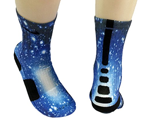 Custom Nike Elite Blue Galaxy Socks