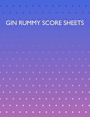 Gin Rummy Score Sheets: A pad of scoresheets: Perfect for scorekeeping: Vol. 22