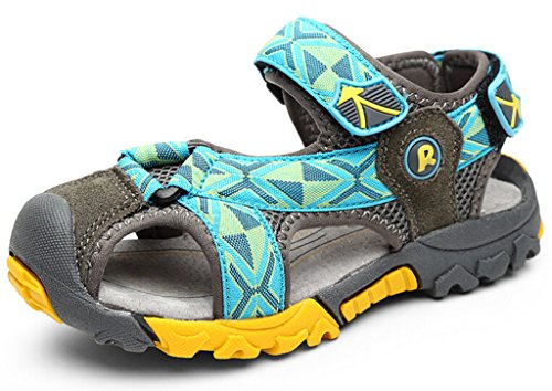 DADAWEN Boy's Girl's Adventure Seeker Closed-Toe Sandal (Toddler/Little Kid/Big Kid)