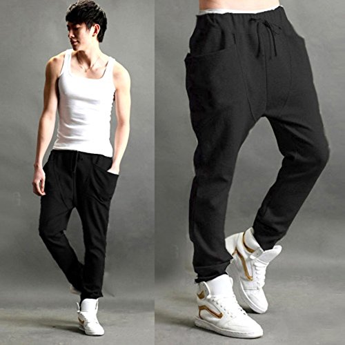

Wexinbuy Mens Jogger Dance Sportwear Baggy Harem Slacks Sweatpants