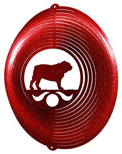 

BULL DOG Circle Swirly Metal Wind Spinner