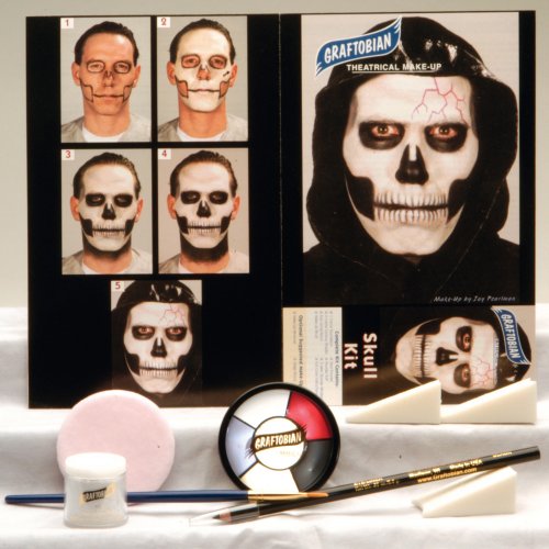 Graftobian Unisex Adult Skull Makeup Kit