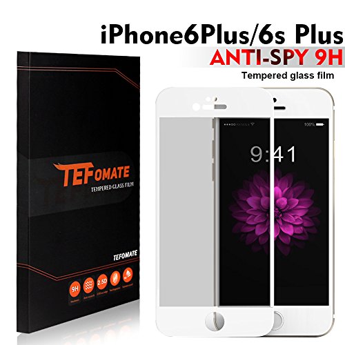iPhone 6 Plus Screen Protector Privacy, TEFOMATE® Anti Spy Tempered Glass Full Screen Protector for Apple iPhone 6s Plus 5.5