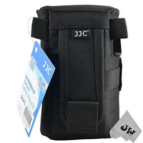 JW DLP-3 Deluxe Lens Pouch for CANON EF 135mm 1:2L ULTRASONIC / ZOOM EF-S 55-250mm 100-300mm / 75-300mm / 24-70mm NIKKOR 70-300mm / DX AF-S NIKKOR 55-300mm SMC PENTAX-DAL 1:4-5.8 55-300mm ED /SONY SAL75300 Lens + JW emall Micro Fiber Cleaning Cloth