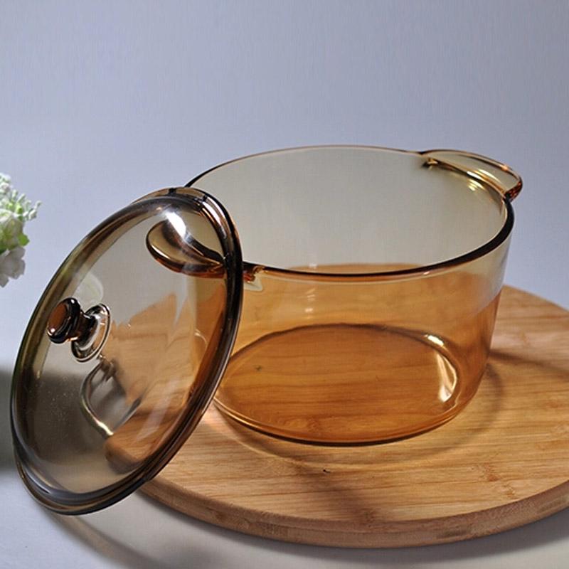 法国进口 法国弓箭 乐美雅luminarc琥珀 圆形玻璃多用锅 透明直烧 超