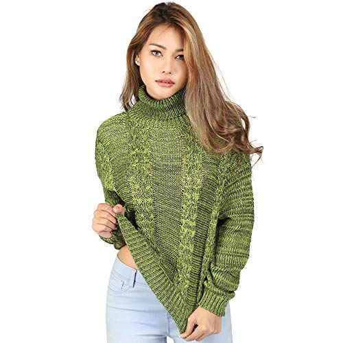 Algopix Similar Product 10 - London Rag Cable Knit Turtle Neck