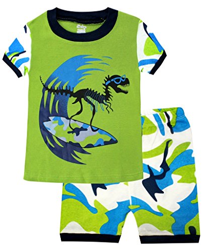 Boys Pajamas Dinosaur Children Clothes Short Sets Size 2Y-7Y