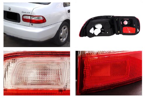 

Honda Civic Eg 2Dr Jdm Red/Clear Tail Lights Depo