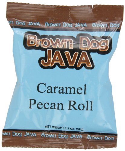 brown dog java caramel pecan roll, 1.3-ounce, pack of 24