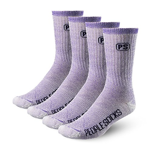4pairs 71% Merino Wool Crew Socks for Women Made in USA (Shoe Size 6-9)