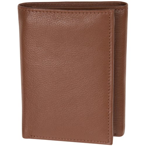 Access Denied RFID Blocking Men's Leather Slim Trifold Wallet with ID Window