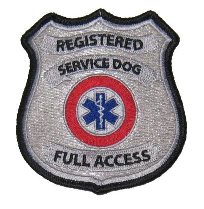 

Registered Service Dog Metallic Patch