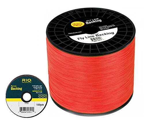 RIO Fly Line Backing, DACRON, 20 lb Test, ORANGE - 100, 200, 250, 300, 400, 600 up to 2400 yds