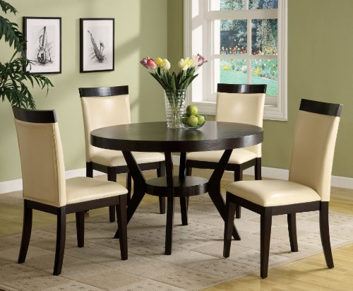 

Furniture of America Galore Round Dining Table, Espresso