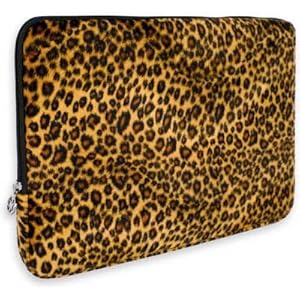 Leopard Spot Faux-fur Textured fit 13 - 14 inch Notebook Laptop Sleeve Carrying Case