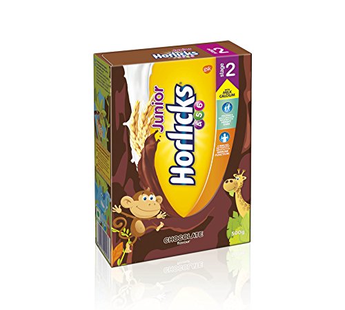 Junior Horlicks Stage 2 (4-6 years) Health & Nutrition drink - 500 g Refill pack (chocolate flavor)
