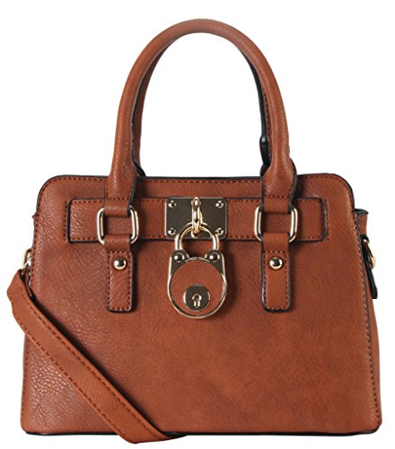 Rimen & Co. PU Leather Front Lock Décor Top Handle Mini Handbag Womens Purse Cross Body SD-3630 SW-3608
