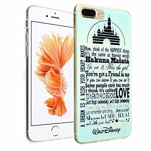 iPhone 7 Plus Case, DURARMOR FlexArmor Walt Disney Quotes Flexible Bumper ScratchSafe TPU Thin Case Shock Absorbing Protector Cover for iPhone 7 Plus 5.5