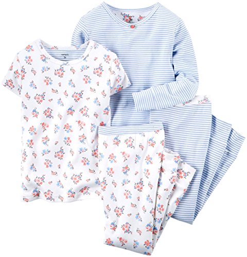 Carter's Baby Girls' 4 Piece Slogan Tee PJ Set (Baby)