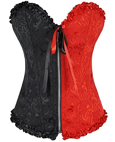 Joansam Women's Embroidered Montage Overbust Corsets