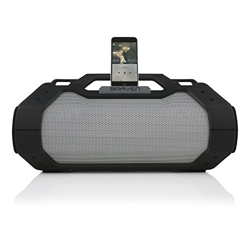 BRAVEN BRV-XXL Large Portable Wireless Bluetooth Speaker [Waterproof][Outdoor] Built-In 15,600mAh Power Bank USB Charger - Black/Titanium