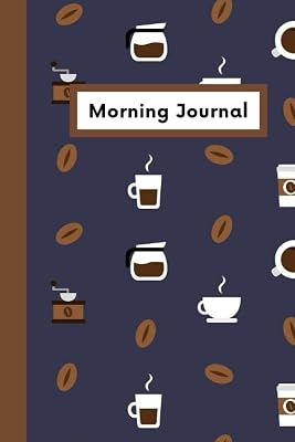 Morning Journal: Coffee Pattern Lined Morning Journal