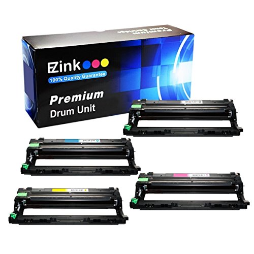 E-Z Ink (TM) Compatible Black, Cyan, Magenta, Yellow Drum Unit Replacement For Brother DR221CL (1 Black, 1 Cyan, 1 Magenta, 1 Yellow Drum Unit) 4 Pack