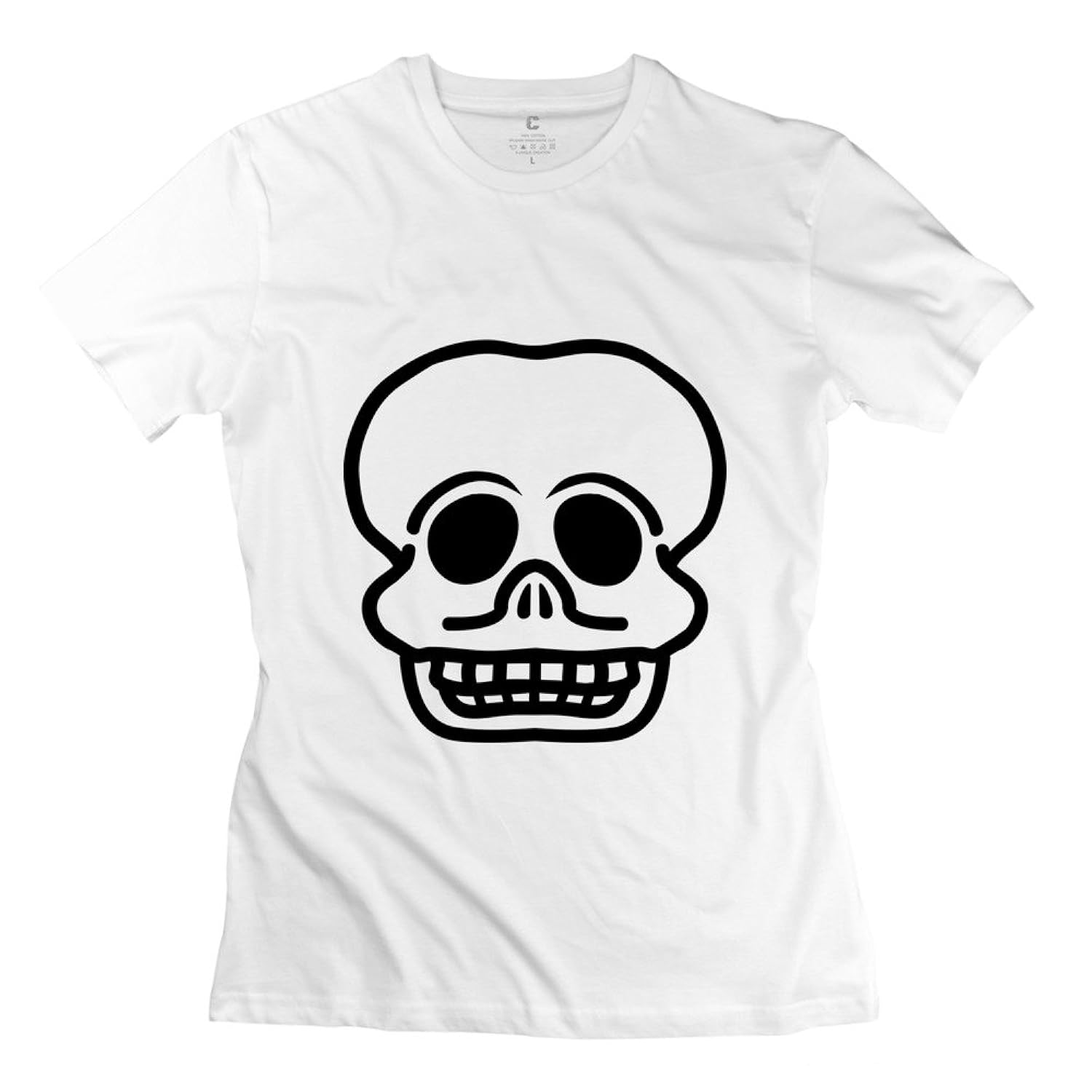 

YMGG Womens Tshirts Skull White