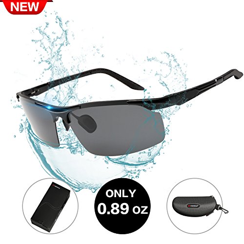 HODGSON Polarized Sunglasses for Men or Women, Al-Mg Metal Driving Glasses